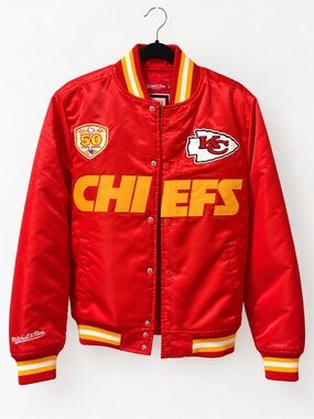 Mitchell & Ness Kansas City Chiefs Red Bomber Jacket
